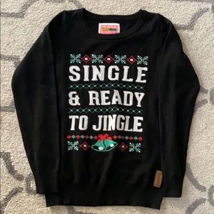 Ugly Christmas sweater single & ready 2 jingle xs